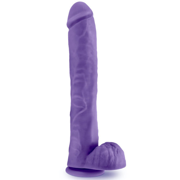 Blush Novelties Au Naturel Bold Daddy 14" Dual Density Dildo - Purple - Extreme Toyz Singapore - https://extremetoyz.com.sg - Sex Toys and Lingerie Online Store - Bondage Gear / Vibrators / Electrosex Toys / Wireless Remote Control Vibes / Sexy Lingerie and Role Play / BDSM / Dungeon Furnitures / Dildos and Strap Ons &nbsp;/ Anal and Prostate Massagers / Anal Douche and Cleaning Aide / Delay Sprays and Gels / Lubricants and more...