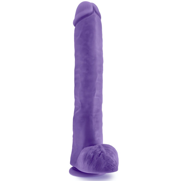 Blush Novelties Au Naturel Bold Daddy 14" Dual Density Dildo - Purple - Extreme Toyz Singapore - https://extremetoyz.com.sg - Sex Toys and Lingerie Online Store - Bondage Gear / Vibrators / Electrosex Toys / Wireless Remote Control Vibes / Sexy Lingerie and Role Play / BDSM / Dungeon Furnitures / Dildos and Strap Ons &nbsp;/ Anal and Prostate Massagers / Anal Douche and Cleaning Aide / Delay Sprays and Gels / Lubricants and more...