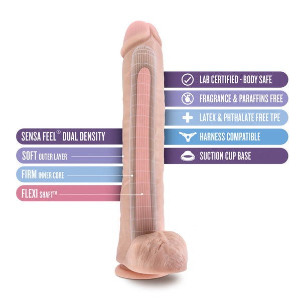 Blush Novelties Au Naturel Daddy 14" Dildo - Vanilla - Extreme Toyz Singapore - https://extremetoyz.com.sg - Sex Toys and Lingerie Online Store - Bondage Gear / Vibrators / Electrosex Toys / Wireless Remote Control Vibes / Sexy Lingerie and Role Play / BDSM / Dungeon Furnitures / Dildos and Strap Ons &nbsp;/ Anal and Prostate Massagers / Anal Douche and Cleaning Aide / Delay Sprays and Gels / Lubricants and more...