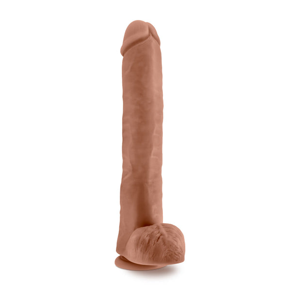 Blush Novelties Au Naturel Daddy 14" Dildo - Mocha - Extreme Toyz Singapore - https://extremetoyz.com.sg - Sex Toys and Lingerie Online Store - Bondage Gear / Vibrators / Electrosex Toys / Wireless Remote Control Vibes / Sexy Lingerie and Role Play / BDSM / Dungeon Furnitures / Dildos and Strap Ons &nbsp;/ Anal and Prostate Massagers / Anal Douche and Cleaning Aide / Delay Sprays and Gels / Lubricants and more...