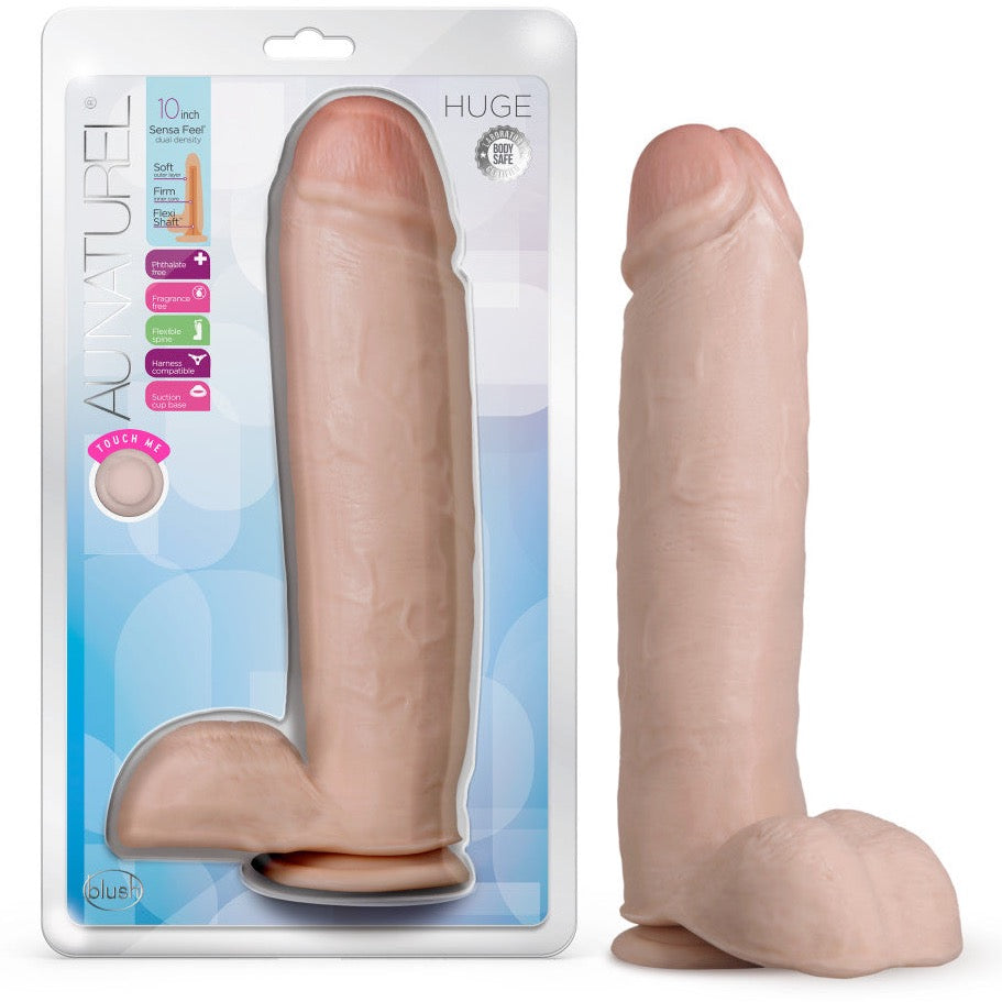 Blush Novelties Au Naturel Huge 10.5" Dual Density Dildo - Vanilla - Extreme Toyz Singapore - https://extremetoyz.com.sg - Sex Toys and Lingerie Online Store - Bondage Gear / Vibrators / Electrosex Toys / Wireless Remote Control Vibes / Sexy Lingerie and Role Play / BDSM / Dungeon Furnitures / Dildos and Strap Ons &nbsp;/ Anal and Prostate Massagers / Anal Douche and Cleaning Aide / Delay Sprays and Gels / Lubricants and more...