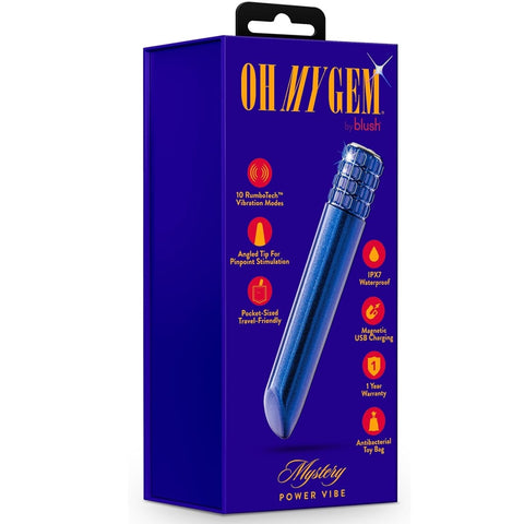 Oh My Gem Mystery Rechargeable Vibrator with RumboTech™ Technology - Sapphire