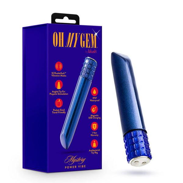 Oh My Gem Mystery Rechargeable Vibrator with RumboTech™ Technology - Sapphire