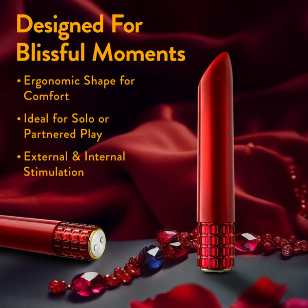 Oh My Gem Desire Rechargeable Vibrator with RumboTech™ Technology - Ruby