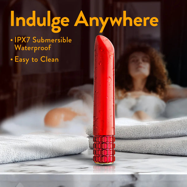 Oh My Gem Desire Rechargeable Vibrator with RumboTech™ Technology - Ruby