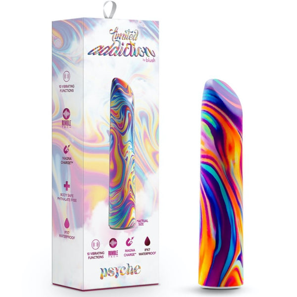 Blush Novelties Limited Addiction Psyche Rechargeable Power Vibe - Rainbow - Extreme Toyz Singapore - https://extremetoyz.com.sg - Sex Toys and Lingerie Online Store - Bondage Gear / Vibrators / Electrosex Toys / Wireless Remote Control Vibes / Sexy Lingerie and Role Play / BDSM / Dungeon Furnitures / Dildos and Strap Ons &nbsp;/ Anal and Prostate Massagers / Anal Douche and Cleaning Aide / Delay Sprays and Gels / Lubricants and more...