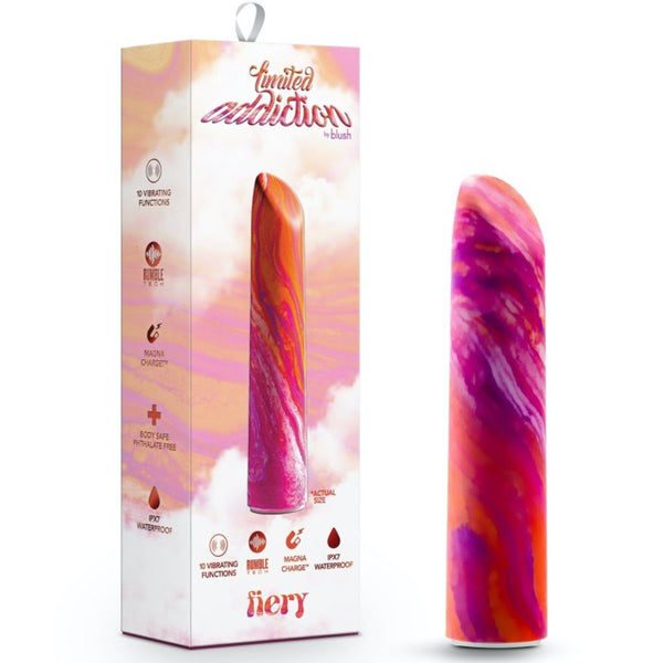 Blush Novelties Limited Addiction Fiery Rechargeable Power Vibe - Coral - Extreme Toyz Singapore - https://extremetoyz.com.sg - Sex Toys and Lingerie Online Store - Bondage Gear / Vibrators / Electrosex Toys / Wireless Remote Control Vibes / Sexy Lingerie and Role Play / BDSM / Dungeon Furnitures / Dildos and Strap Ons &nbsp;/ Anal and Prostate Massagers / Anal Douche and Cleaning Aide / Delay Sprays and Gels / Lubricants and more...