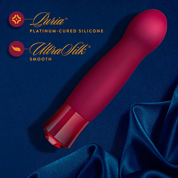 Oh My Gem Classy Rechargeable Warming Vibrator with RumboTech™ Technology - Garnet