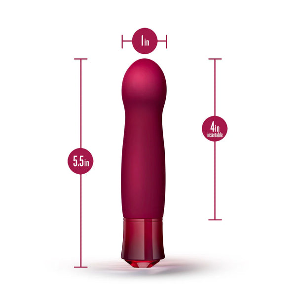 Oh My Gem Classy Rechargeable Warming Vibrator with RumboTech™ Technology - Garnet