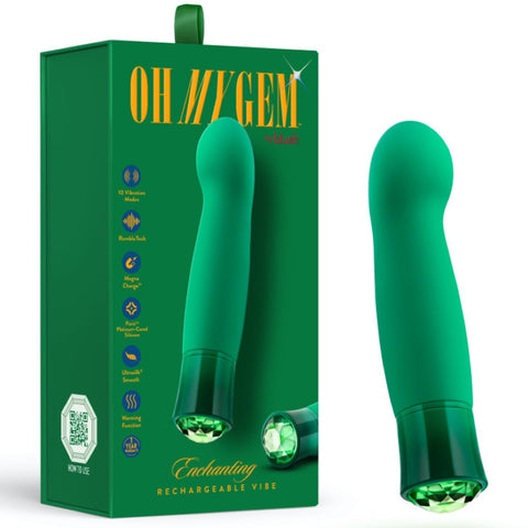 Blush Novelties Oh My Gem Enchanting Emerald Rechargeable Warming Vibrator - Extreme Toyz Singapore - https://extremetoyz.com.sg - Sex Toys and Lingerie Online Store - Bondage Gear / Vibrators / Electrosex Toys / Wireless Remote Control Vibes / Sexy Lingerie and Role Play / BDSM / Dungeon Furnitures / Dildos and Strap Ons &nbsp;/ Anal and Prostate Massagers / Anal Douche and Cleaning Aide / Delay Sprays and Gels / Lubricants and more...