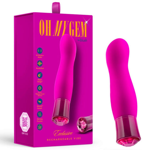 Blush Novelties Oh My Gem Exclusive Tourmaline Rechargeable Warming Vibrator - Extreme Toyz Singapore - https://extremetoyz.com.sg - Sex Toys and Lingerie Online Store - Bondage Gear / Vibrators / Electrosex Toys / Wireless Remote Control Vibes / Sexy Lingerie and Role Play / BDSM / Dungeon Furnitures / Dildos and Strap Ons &nbsp;/ Anal and Prostate Massagers / Anal Douche and Cleaning Aide / Delay Sprays and Gels / Lubricants and more...