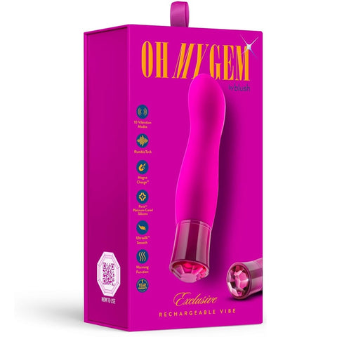 Oh My Gem Exclusive Rechargeable Warming Vibrator with RumboTech™ Technology - Tourmaline