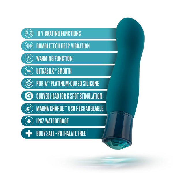 Blush Novelties Oh My Gem Fierce Blue Topaz Rechargeable Warming Vibrator - Extreme Toyz Singapore - https://extremetoyz.com.sg - Sex Toys and Lingerie Online Store - Bondage Gear / Vibrators / Electrosex Toys / Wireless Remote Control Vibes / Sexy Lingerie and Role Play / BDSM / Dungeon Furnitures / Dildos and Strap Ons &nbsp;/ Anal and Prostate Massagers / Anal Douche and Cleaning Aide / Delay Sprays and Gels / Lubricants and more...