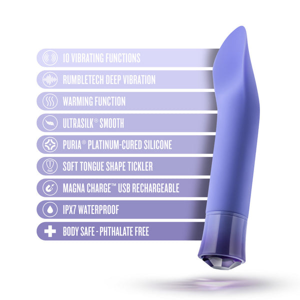 Blush Novelties Oh My Gem Enrapture Tanzanite Rechargeable Warming Vibrator - Extreme Toyz Singapore - https://extremetoyz.com.sg - Sex Toys and Lingerie Online Store - Bondage Gear / Vibrators / Electrosex Toys / Wireless Remote Control Vibes / Sexy Lingerie and Role Play / BDSM / Dungeon Furnitures / Dildos and Strap Ons &nbsp;/ Anal and Prostate Massagers / Anal Douche and Cleaning Aide / Delay Sprays and Gels / Lubricants and more...