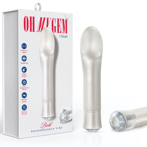 Blush Novelties Oh My Gem Bold Diamond Rechargeable Warming Vibrator - Extreme Toyz Singapore - https://extremetoyz.com.sg - Sex Toys and Lingerie Online Store - Bondage Gear / Vibrators / Electrosex Toys / Wireless Remote Control Vibes / Sexy Lingerie and Role Play / BDSM / Dungeon Furnitures / Dildos and Strap Ons &nbsp;/ Anal and Prostate Massagers / Anal Douche and Cleaning Aide / Delay Sprays and Gels / Lubricants and more...