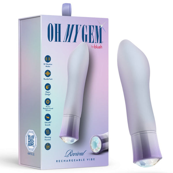 Blush Novelties Oh My Gem Revival Opal Rechargeable Warming Vibrator - Extreme Toyz Singapore - https://extremetoyz.com.sg - Sex Toys and Lingerie Online Store - Bondage Gear / Vibrators / Electrosex Toys / Wireless Remote Control Vibes / Sexy Lingerie and Role Play / BDSM / Dungeon Furnitures / Dildos and Strap Ons &nbsp;/ Anal and Prostate Massagers / Anal Douche and Cleaning Aide / Delay Sprays and Gels / Lubricants and more...