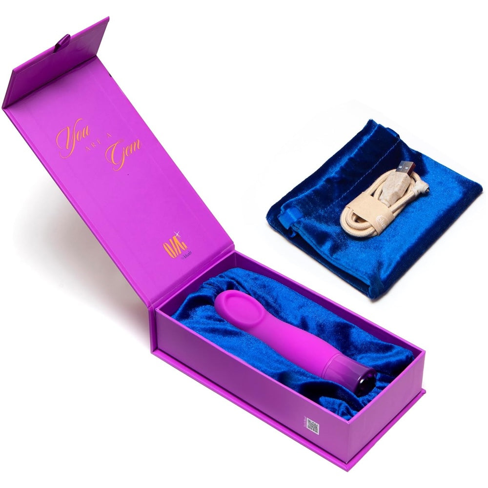 Oh My Gem Charm Rechargeable Warming Vibrator with RumboTech™ Technology - Amethyst