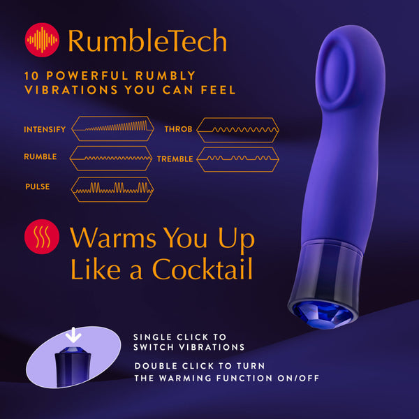 Blush Novelties Oh My Gem Mystery Sapphire Rechargeable Warming Vibrator - Extreme Toyz Singapore - https://extremetoyz.com.sg - Sex Toys and Lingerie Online Store - Bondage Gear / Vibrators / Electrosex Toys / Wireless Remote Control Vibes / Sexy Lingerie and Role Play / BDSM / Dungeon Furnitures / Dildos and Strap Ons &nbsp;/ Anal and Prostate Massagers / Anal Douche and Cleaning Aide / Delay Sprays and Gels / Lubricants and more...