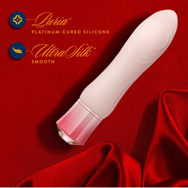 Blush Novelties Oh My Gem Elegant Morganite Rechargeable Warming Vibrator - Extreme Toyz Singapore - https://extremetoyz.com.sg - Sex Toys and Lingerie Online Store - Bondage Gear / Vibrators / Electrosex Toys / Wireless Remote Control Vibes / Sexy Lingerie and Role Play / BDSM / Dungeon Furnitures / Dildos and Strap Ons  / Anal and Prostate Massagers / Anal Douche and Cleaning Aide / Delay Sprays and Gels / Lubricants and more...