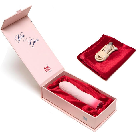 Oh My Gem Elegant Rechargeable Warming Vibrator with RumboTech™ Technology - Morganite