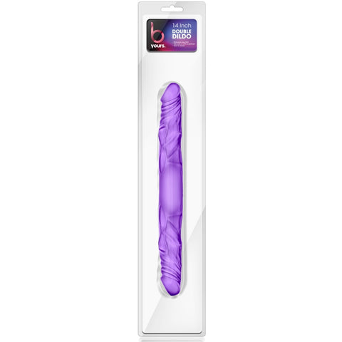 B Yours 14" Double Dildo - Purple