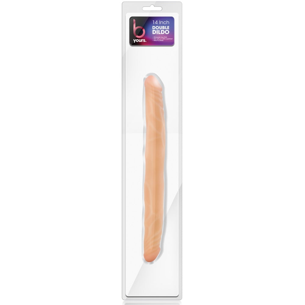 B Yours 14" Double Dildo - Beige