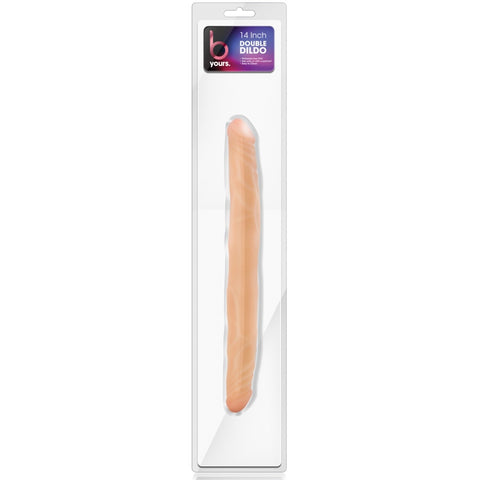 B Yours 14" Double Dildo - Beige