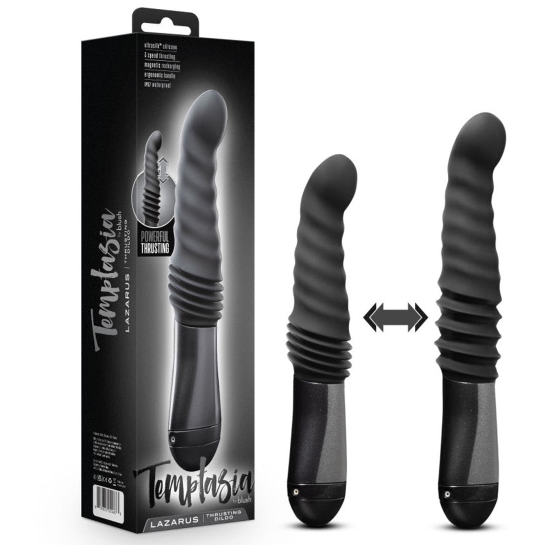 Blush Novelties Temptasia Lazarus Rechargeable Silicone Thrusting Dildo - Extreme Toyz Singapore - https://extremetoyz.com.sg - Sex Toys and Lingerie Online Store - Bondage Gear / Vibrators / Electrosex Toys / Wireless Remote Control Vibes / Sexy Lingerie and Role Play / BDSM / Dungeon Furnitures / Dildos and Strap Ons &nbsp;/ Anal and Prostate Massagers / Anal Douche and Cleaning Aide / Delay Sprays and Gels / Lubricants and more...