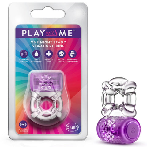 Blush Novelties Play With Me One Night Stand Vibrating C-Ring - Purple - Extreme Toyz Singapore - https://extremetoyz.com.sg - Sex Toys and Lingerie Online Store - Bondage Gear / Vibrators / Electrosex Toys / Wireless Remote Control Vibes / Sexy Lingerie and Role Play / BDSM / Dungeon Furnitures / Dildos and Strap Ons &nbsp;/ Anal and Prostate Massagers / Anal Douche and Cleaning Aide / Delay Sprays and Gels / Lubricants and more...