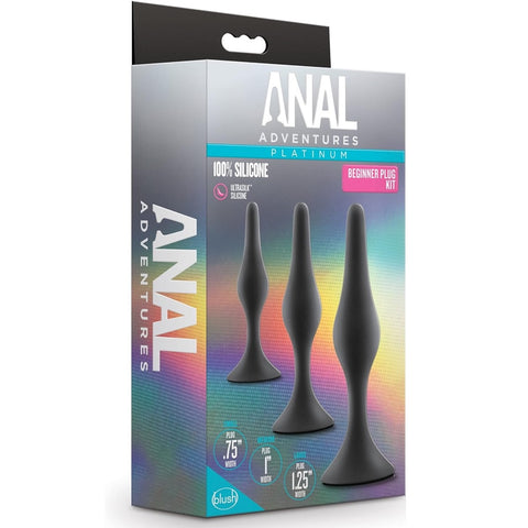 Anal Adventures Platinum Beginner Silicone Anal Kit