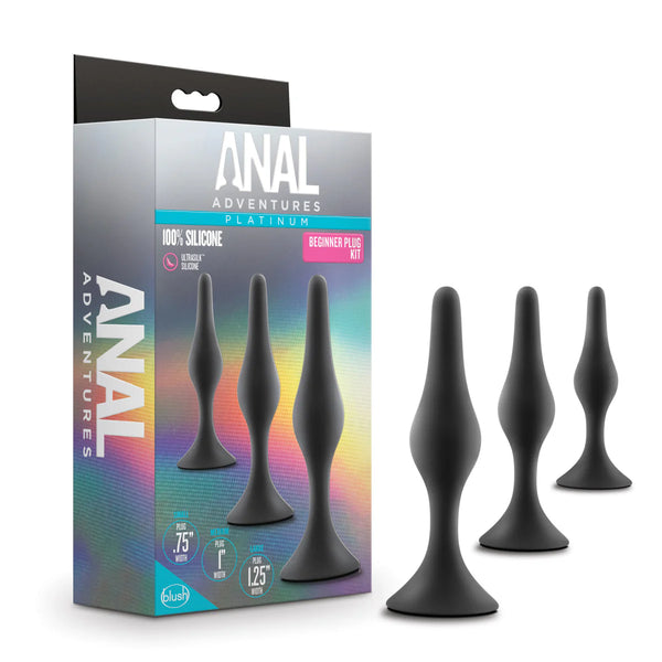 Anal Adventures Platinum Beginner Silicone Anal Kit