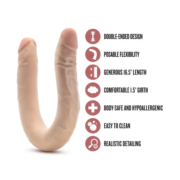 Dr. Skin Plus 16.5" Posable Double Dong