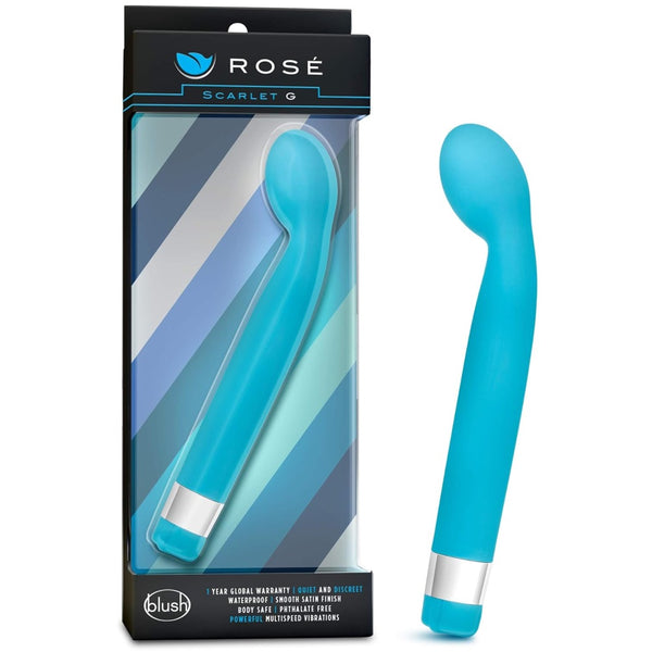 Rose Scarlet G G-Spot Vibrator - Blue