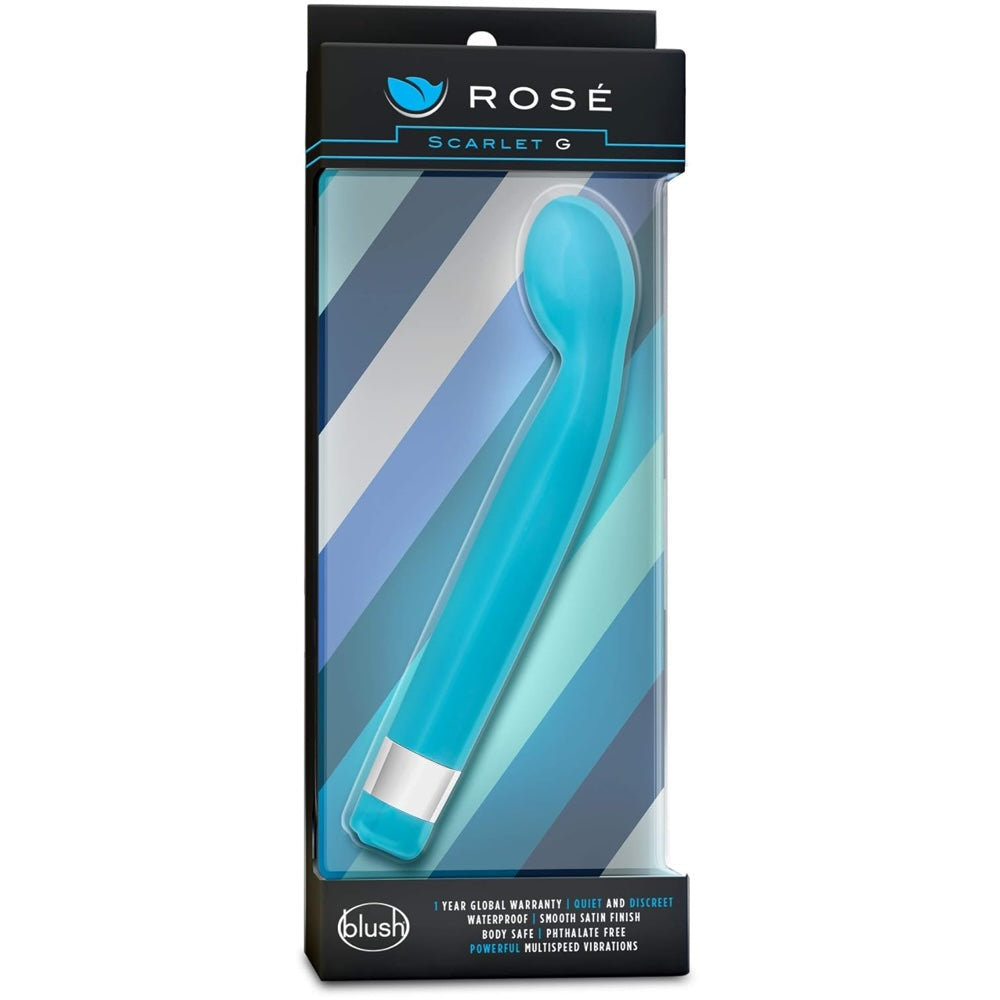 Rose Scarlet G G-Spot Vibrator - Blue