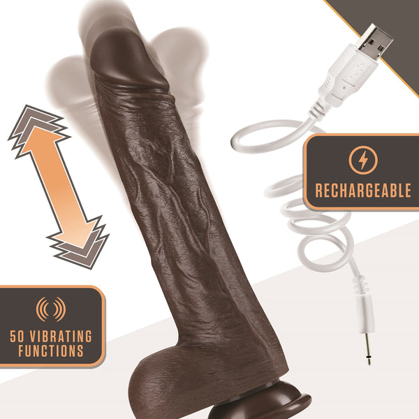 Dr. Skin Silicone Dr. Murphy 8" Rechargeable Remote Control Thrusting & Gyrating Dildo with Balls