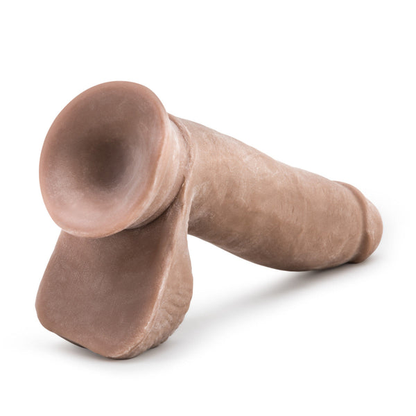 Blush Novelties Au Naturel 7" Dual Density Dildo with Balls - Mocha - Extreme Toyz Singapore - https://extremetoyz.com.sg - Sex Toys and Lingerie Online Store - Bondage Gear / Vibrators / Electrosex Toys / Wireless Remote Control Vibes / Sexy Lingerie and Role Play / BDSM / Dungeon Furnitures / Dildos and Strap Ons &nbsp;/ Anal and Prostate Massagers / Anal Douche and Cleaning Aide / Delay Sprays and Gels / Lubricants and more...