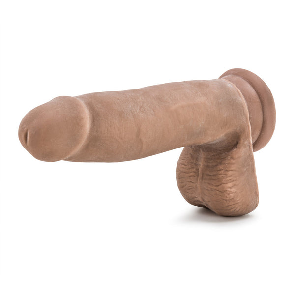 Blush Novelties Au Naturel 7" Dual Density Dildo with Balls - Mocha - Extreme Toyz Singapore - https://extremetoyz.com.sg - Sex Toys and Lingerie Online Store - Bondage Gear / Vibrators / Electrosex Toys / Wireless Remote Control Vibes / Sexy Lingerie and Role Play / BDSM / Dungeon Furnitures / Dildos and Strap Ons &nbsp;/ Anal and Prostate Massagers / Anal Douche and Cleaning Aide / Delay Sprays and Gels / Lubricants and more...