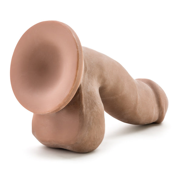 Blush Novelties Au Naturel 6.5" Dual Density Dildo with Balls - Mocha - Extreme Toyz Singapore - https://extremetoyz.com.sg - Sex Toys and Lingerie Online Store - Bondage Gear / Vibrators / Electrosex Toys / Wireless Remote Control Vibes / Sexy Lingerie and Role Play / BDSM / Dungeon Furnitures / Dildos and Strap Ons &nbsp;/ Anal and Prostate Massagers / Anal Douche and Cleaning Aide / Delay Sprays and Gels / Lubricants and more...