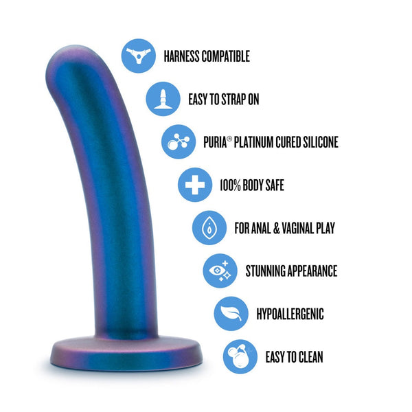 Temptasia Surrender 5.75" Intermediate Pegging Dildo - Blue Lust