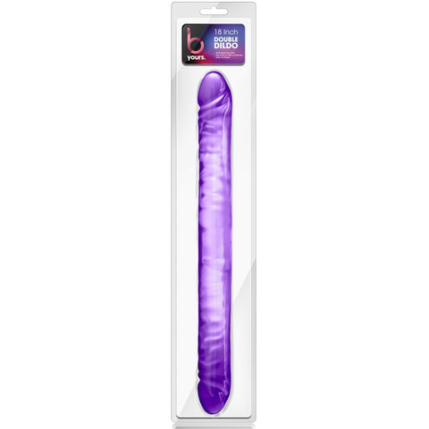 B Yours 18" Double Dildo - Purple