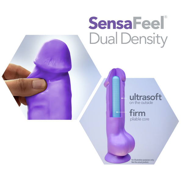 Blush Novelties Au Naturel Bold Big Boy 10" Dual Density Dildo - Purple - Extreme Toyz Singapore - https://extremetoyz.com.sg - Sex Toys and Lingerie Online Store - Bondage Gear / Vibrators / Electrosex Toys / Wireless Remote Control Vibes / Sexy Lingerie and Role Play / BDSM / Dungeon Furnitures / Dildos and Strap Ons &nbsp;/ Anal and Prostate Massagers / Anal Douche and Cleaning Aide / Delay Sprays and Gels / Lubricants and more...