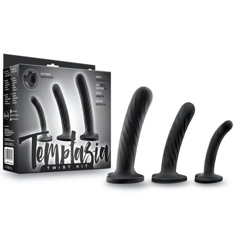 Blush Novelties Temptasia Twist Kit - Set of 3 Silicone Dildos - Extreme Toyz Singapore - https://extremetoyz.com.sg - Sex Toys and Lingerie Online Store - Bondage Gear / Vibrators / Electrosex Toys / Wireless Remote Control Vibes / Sexy Lingerie and Role Play / BDSM / Dungeon Furnitures / Dildos and Strap Ons &nbsp;/ Anal and Prostate Massagers / Anal Douche and Cleaning Aide / Delay Sprays and Gels / Lubricants and more...