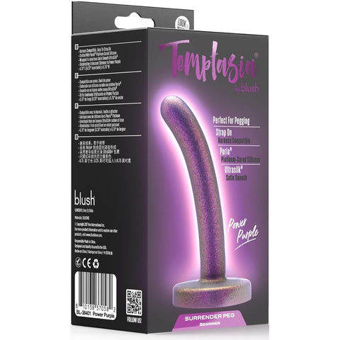 Temptasia Surrender 4.75" Beginner Pegging Dildo - Power Purple