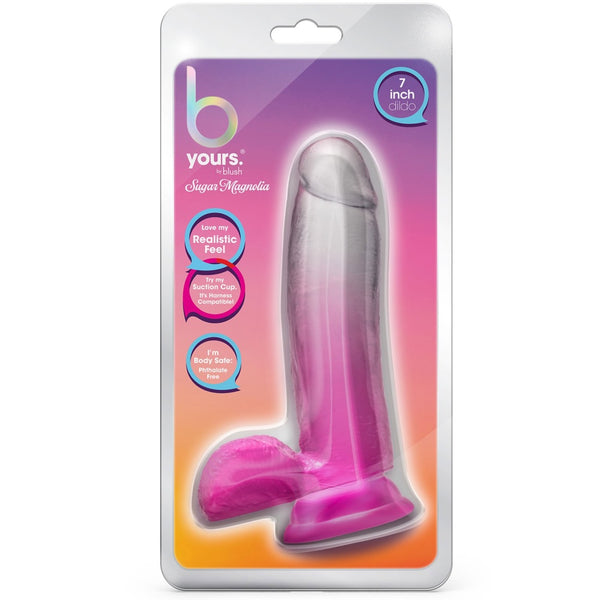 B Yours 7" Sugar Magnolia Dildo with Balls