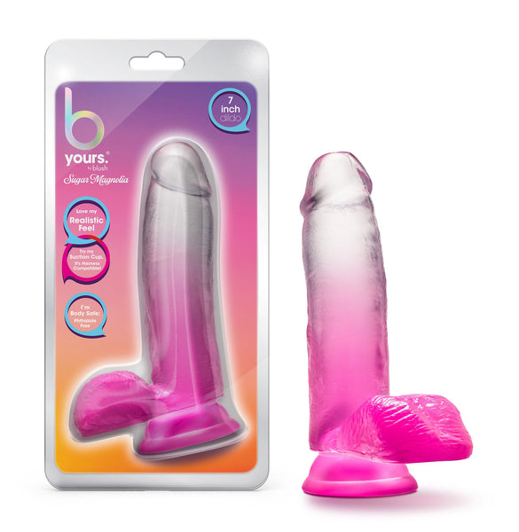 B Yours 7" Sugar Magnolia Dildo with Balls