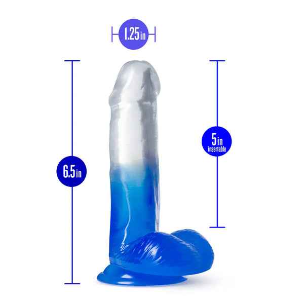 B Yours 6" Stella Blue Dildo with Balls