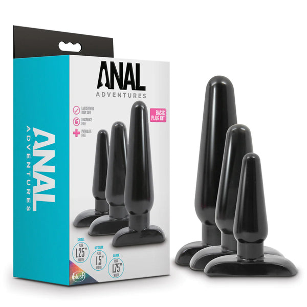 Anal Adventures Basic Anal Plug Kit