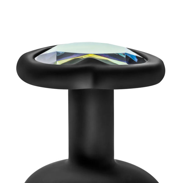 Luxe Bling Plugs Platinum-Cured Silicone Anal Training Kit - Black