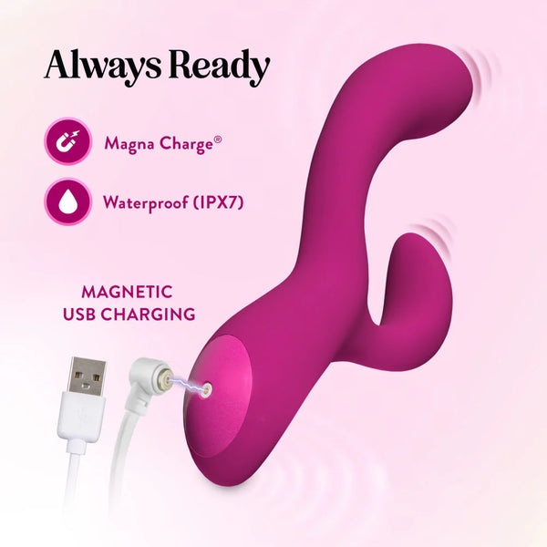 Blush Collection Quinn Dual Stimulation Rechargeable Rabbit Vibrator + Heating