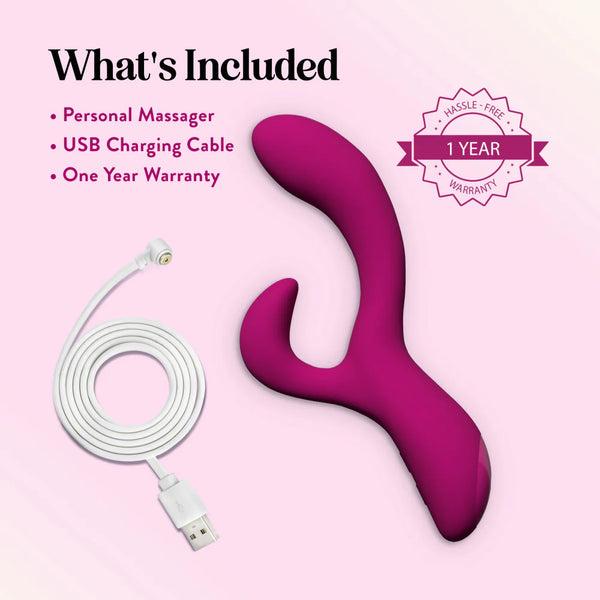 Blush Collection Quinn Dual Stimulation Rechargeable Rabbit Vibrator + Heating